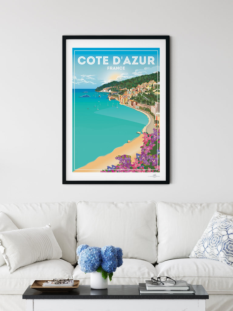 Cote D'Azur France poster print - Paradise Posters