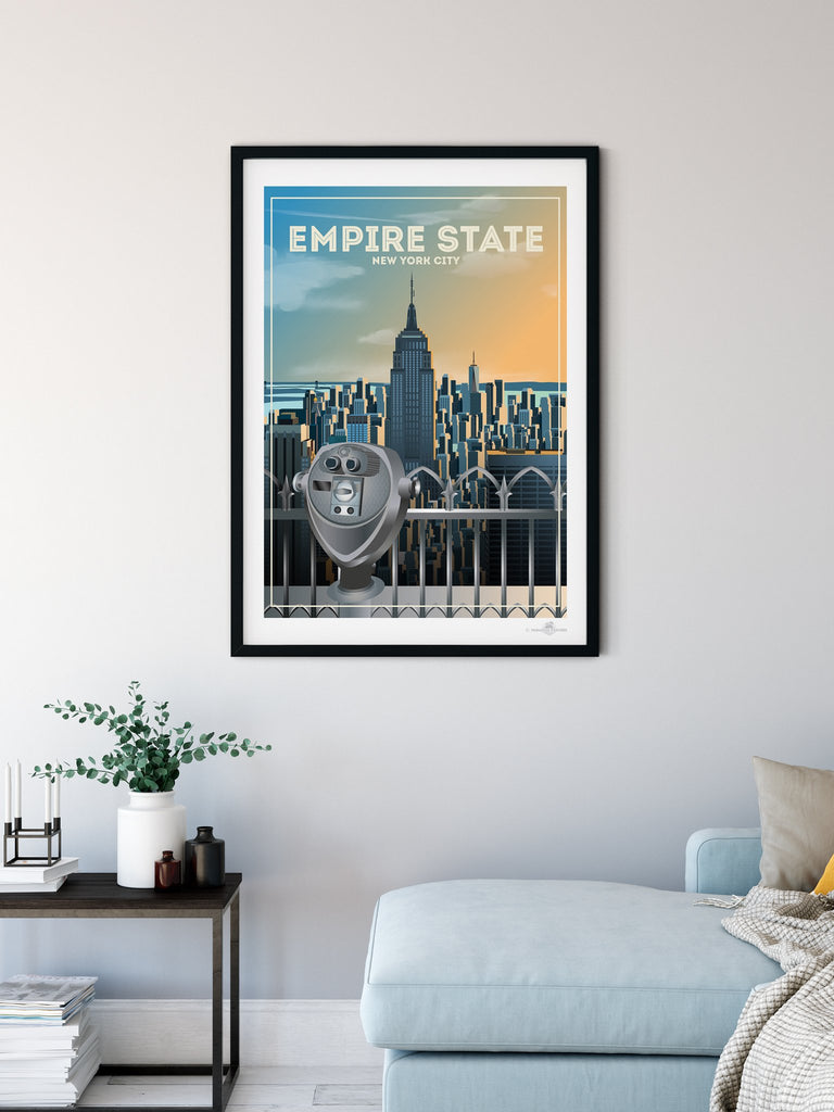 Empire State New york city Black Frame