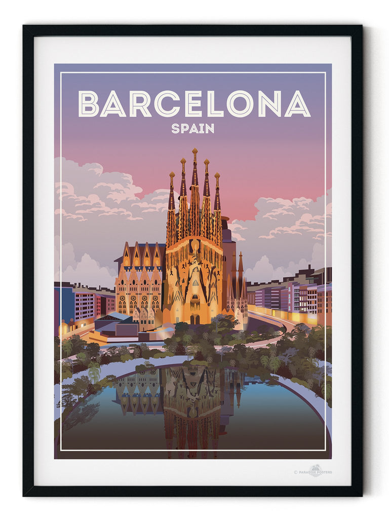 Barcelona Spain poster print - Paradise Posters