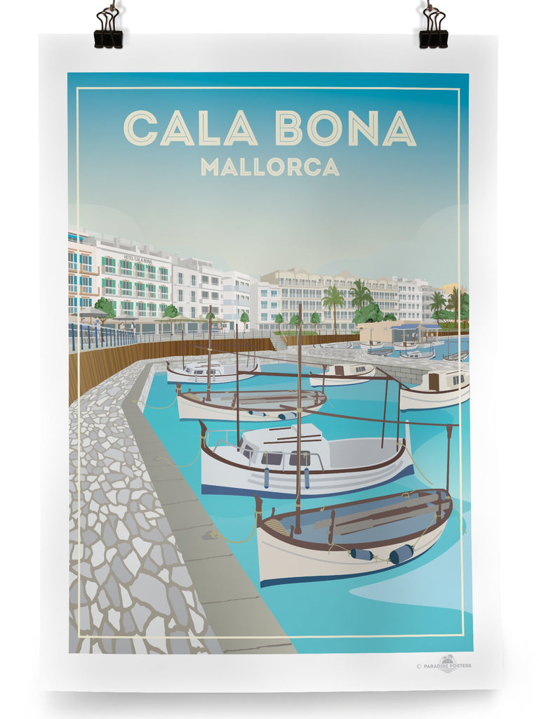 Cala Bona Bay Mallorca poster print - Paradise Posters