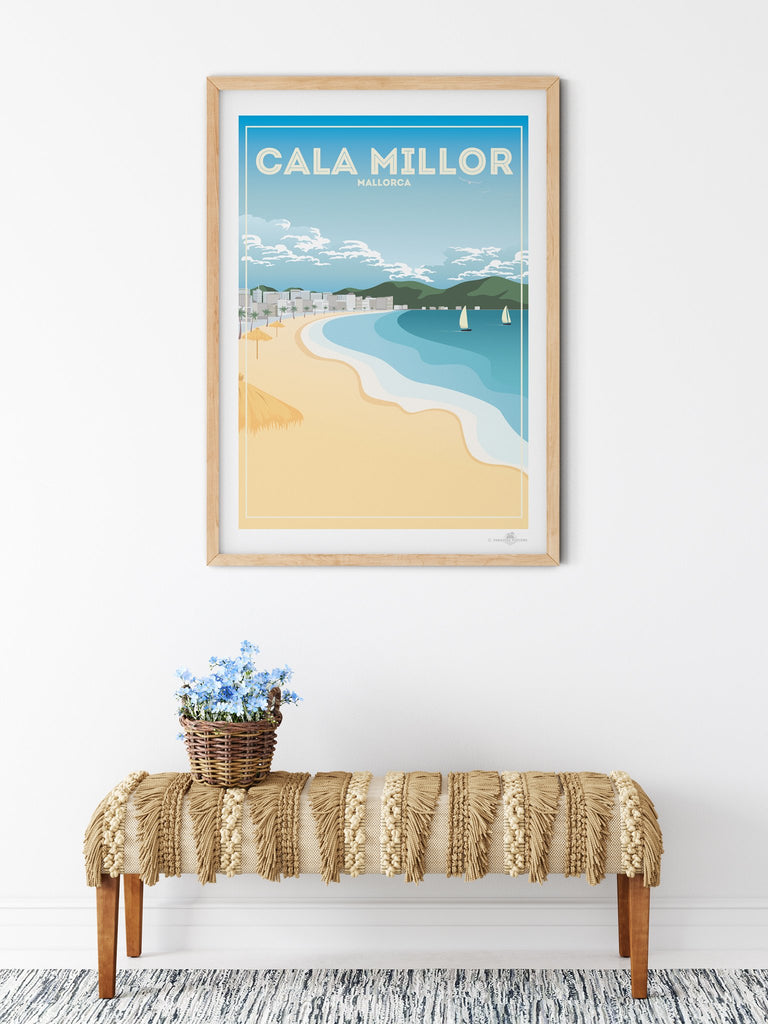 Cala Millor bay Mallorca poster print - Paradise Posters
