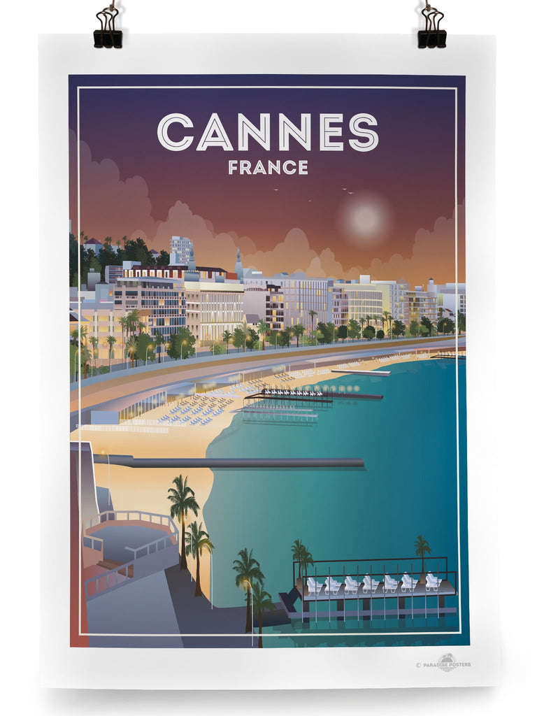 Cannes France poster print - Paradise Posters