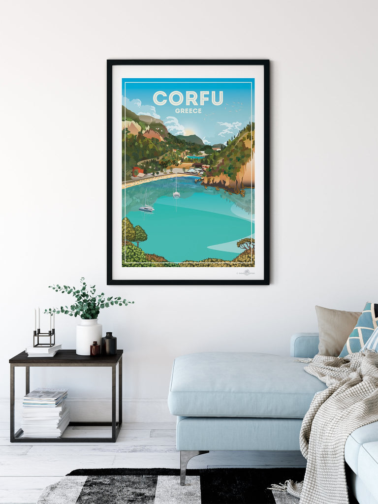 Corfu Greece poster print - Paradise Posters