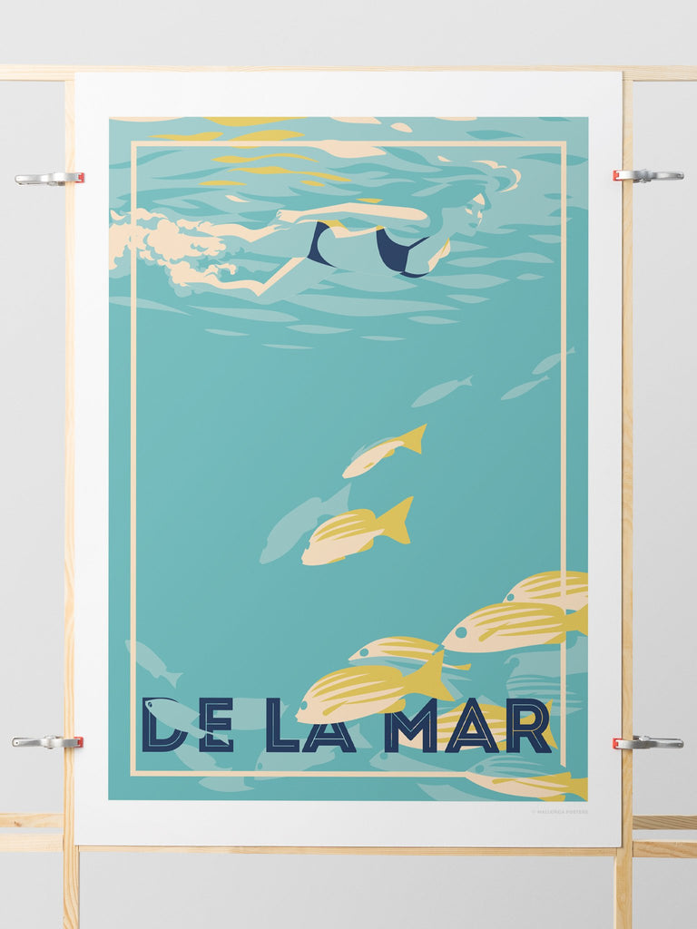 De La Mar Retro poster print - Paradise Posters