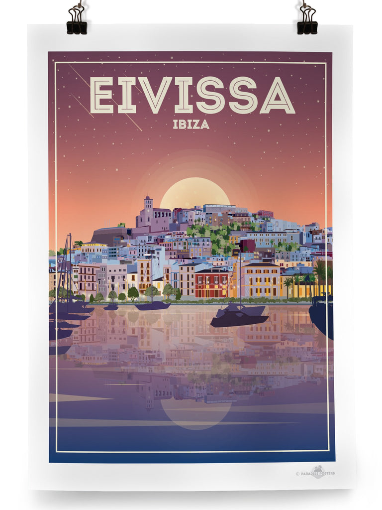 Eivissa 'Old Town' Ibiza poster print - Paradise Posters
