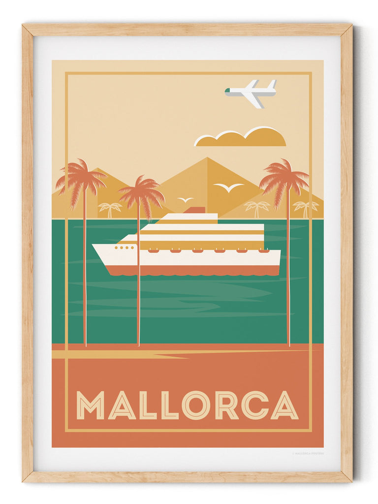 Mallorca Paseo Retro poster print - Paradise Posters