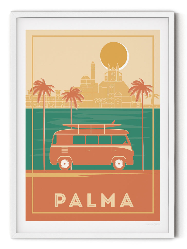 Palma Paseo Retro Mallorca poster print - Paradise Posters
