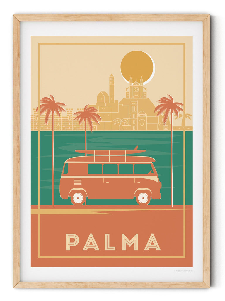Palma Paseo Retro Mallorca poster print - Paradise Posters