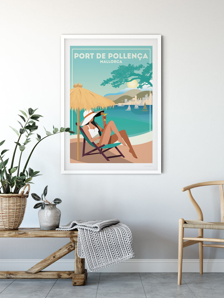 Port De Pollenca Mallorca poster print - Paradise Posters