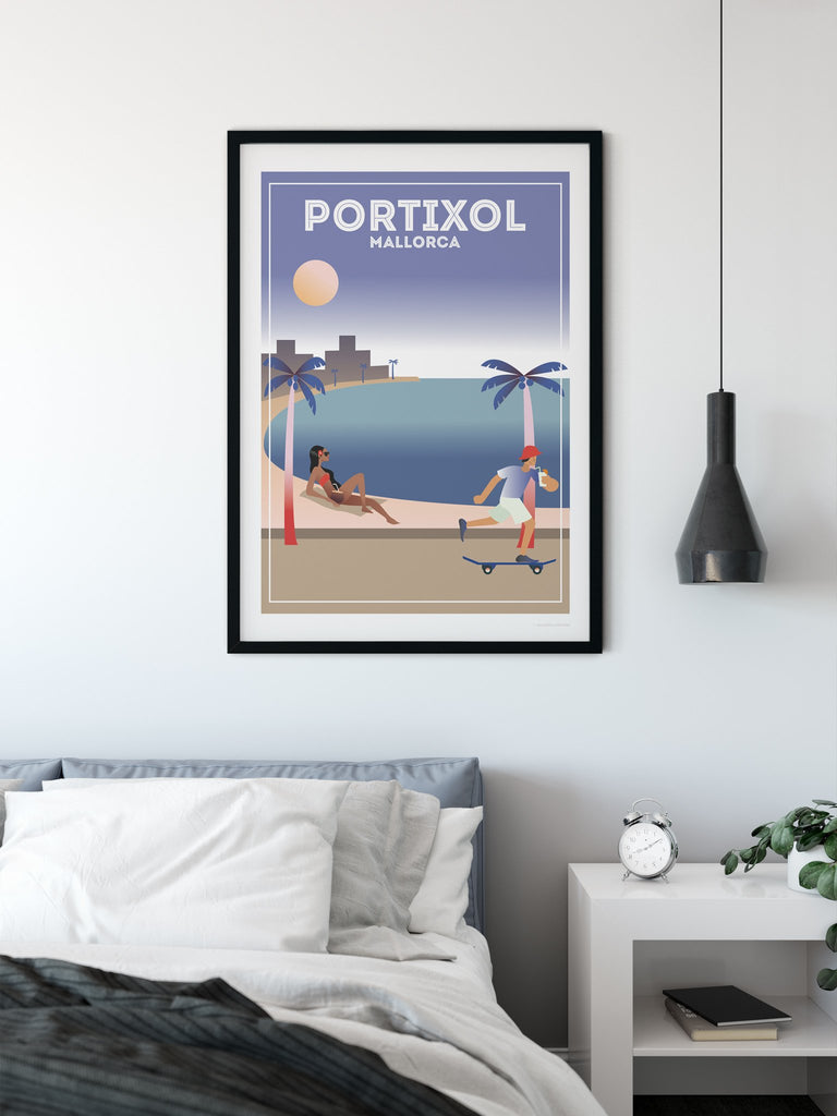 Portixol Palma Mallorca poster print - Paradise Posters