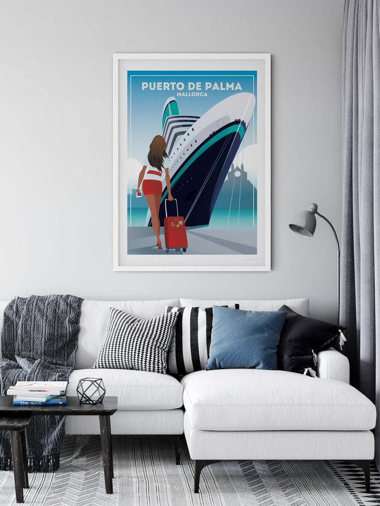Puerto de Palma Mallorca poster print - Paradise Posters
