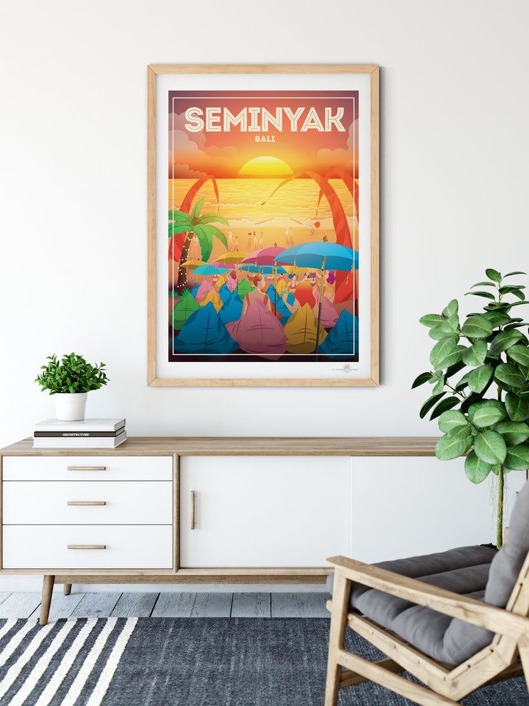 Seminyak Bali poster print - Paradise Posters
