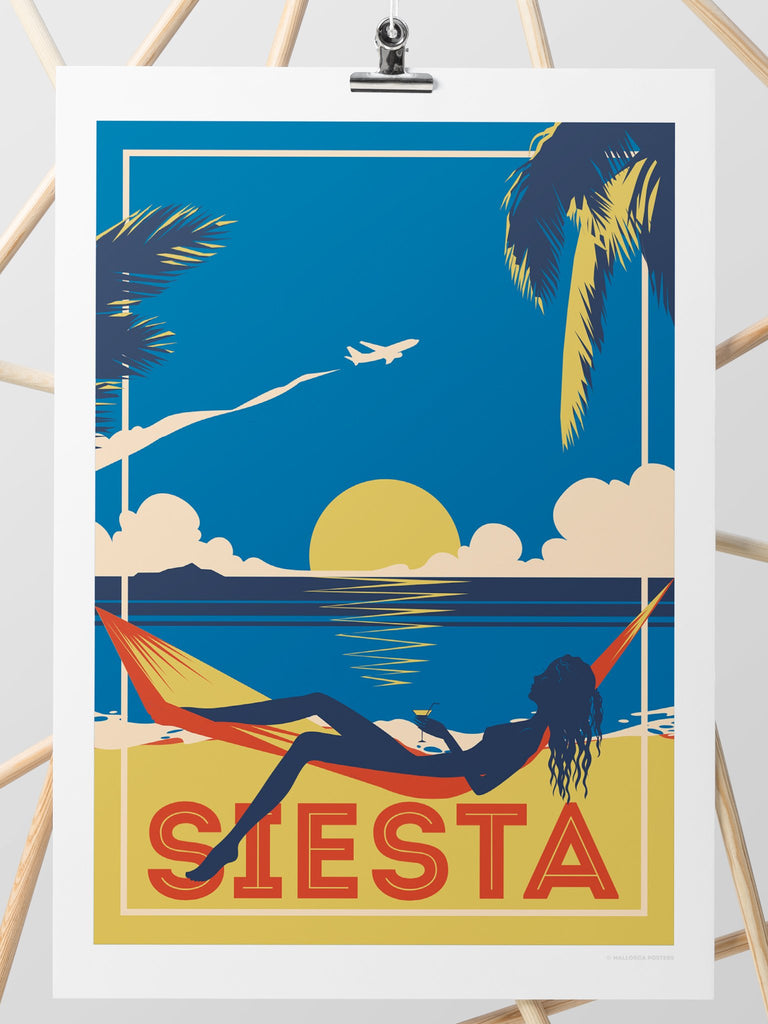 Siesta Retro poster print - Paradise Posters