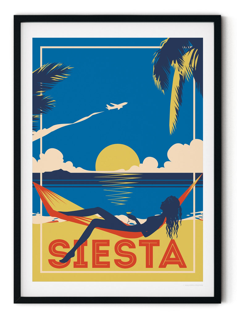 Siesta Retro poster print - Paradise Posters