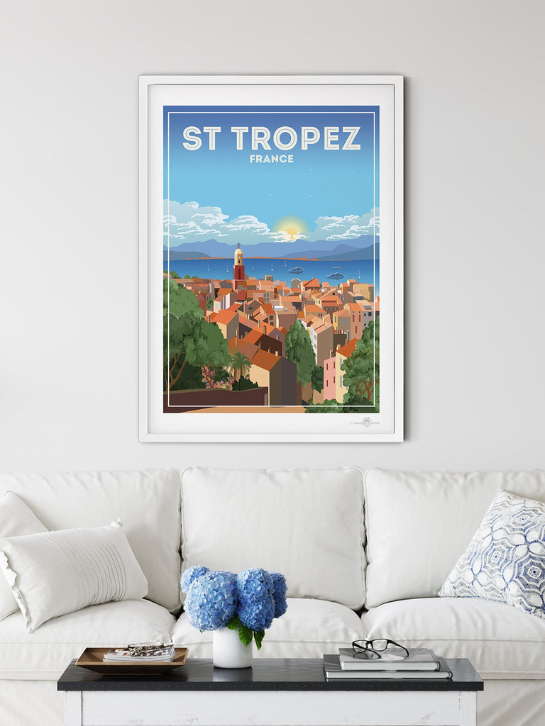 St Tropez France poster print - Paradise Posters