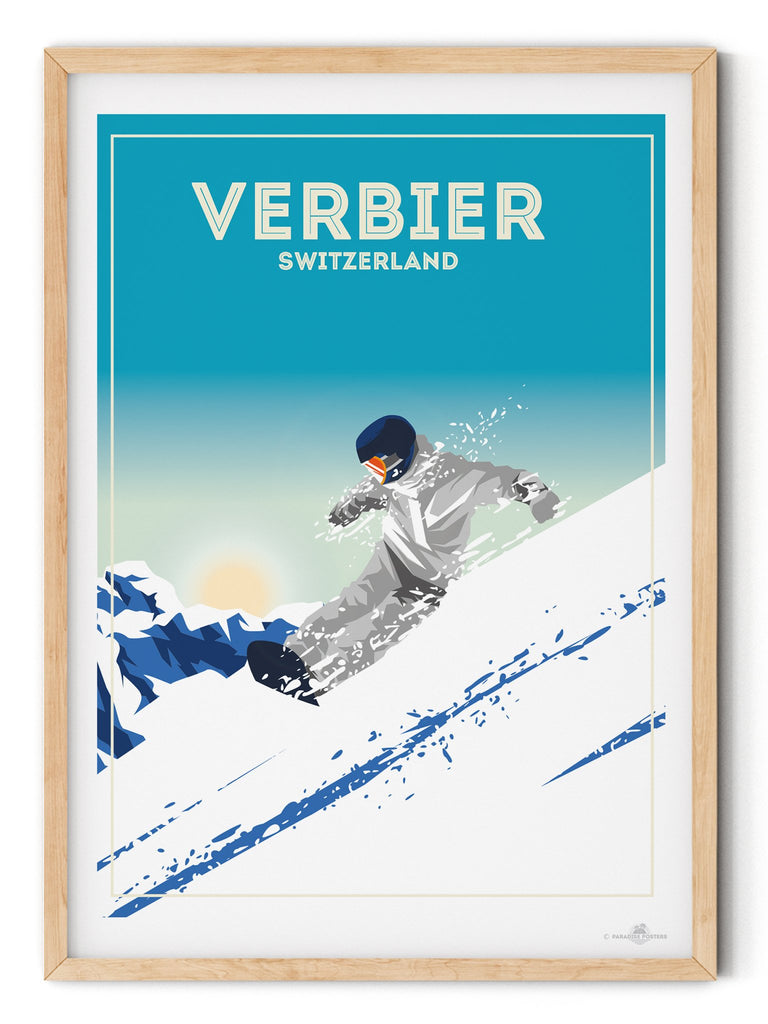 Verbier Switzerland poster print - Paradise Posters